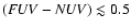$({\it FUV}-{\it NUV}) \lesssim0.5$
