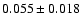 $0.055 \pm 0.018$