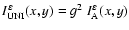 ${I^\varepsilon _{\rm UNI}(x,y)=g^2~I^\varepsilon_{\rm A}(x,y)} $
