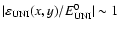 ${\vert\varepsilon _{\rm UNI}(x,y)/E^0_{\rm UNI}\vert \sim 1}$