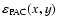 $\varepsilon _{{\rm PAC}}(x,y)$