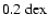 $0.2{\rm ~dex}$