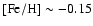 ${\rm [Fe/H]}\sim-0.15$