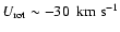 $U_{\rm rot}\sim-30~{\rm ~km~s^{-1}}$