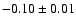 $ -0.10\pm0.01$
