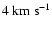 $ 4{\rm ~km~s^{-1}}$