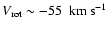 $V_{\rm rot}\sim-55~{\rm ~km~s^{-1}}$