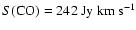 $S({\rm CO}) = 242~{\rm Jy~km~s^{-1}}$