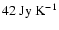 $42~{\rm Jy~K^{-1}}$