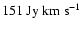 $151~{\rm Jy~km~s^{-1}}$