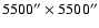 $5500^{\prime\prime} \times
5500^{\prime\prime}$