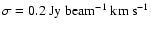 $\sigma = 0.2~{\rm Jy~beam^{-1}~km~s^{-1}}$