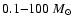 $0.1{-}100~M_\odot$