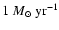 $1~M_\odot~{\rm yr}^{-1}$