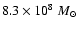 $8.3 \times 10^{8}~M_{\odot}$