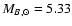 $M_{B,{\odot }}=5.33$