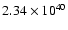 $2.34 \times10^{40}$