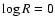 $\log R=0$