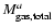 $M_{\rm gas,total}^{a}$