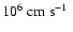 $10^{6}\mbox{\ cm s${}^{-1}$ }$