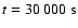 $t = 30~000\mbox{\ s}$