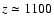 $z\simeq 1100$