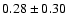 $0.28 \pm 0.30$