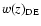 $w(z)_{\rm DE}$