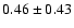 $0.46 \pm 0.43$
