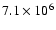 $7.1\times 10^{6}$