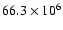 $66.3\times 10^{6}$