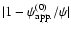 $\vert 1 - \psi_{\rm app.}^{(0)}/\psi\vert$
