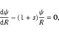 \begin{displaymath}%
\frac{{\rm d} \psi}{{\rm d}R} - (1+s)\frac{\psi}{R} = 0,
\end{displaymath}
