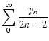 $\displaystyle \sum_0^\infty{\frac{\gamma_n}{2n+2}}$