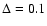 $\Delta =0.1$