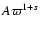 $A \varpi ^{1+s}$
