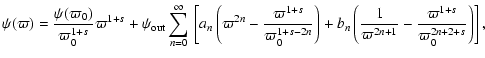 $\displaystyle %
\psi(\varpi) = \frac{\psi(\varpi_0)}{\varpi_0^{1+s}} \varpi^{1+...
...rac{1}{\varpi^{2n+1}} - \frac{\varpi^{1+s}}{\varpi_0^{2n+2+s}} \right) \right],$