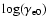 $\log(\gamma_{\rm e0})$