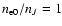 $n_{\rm e0}/n_J = 1$