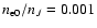 $n_{\rm e0}/n_J = 0.001$
