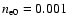 $n_{\rm e0} = 0.001$