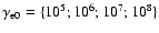 $\gamma _{\rm e0} = \{10^5;10^6;10^7;10^8\}$