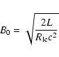 \begin{displaymath}
B_0 = \sqrt{\frac{2L}{R_{\rm lc}c^2}}
\end{displaymath}