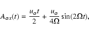\begin{displaymath}
A_{\alpha x}(t) = \frac{u_{\alpha}t}{2} +
\frac{u_{\alpha}}{4\Omega}\sin(2\Omega t),
\end{displaymath}