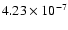 $4.23\times10^{-7}$