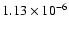 $1.13\times10^{-6}$