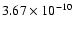 $3.67\times10^{-10}$