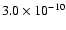 $3.0\times10^{-10}$
