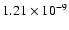 $1.21\times10^{-9}$