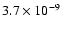 $3.7\times10^{-9}$
